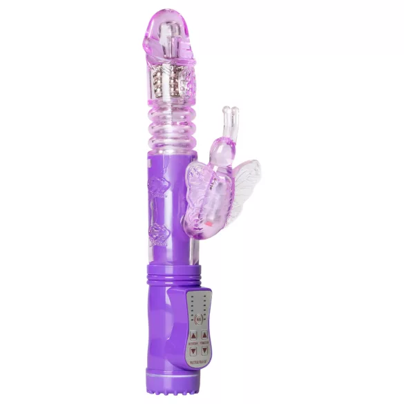 Easytoys Butterfly - vibrator rotativ cu funcție de impuls - mov