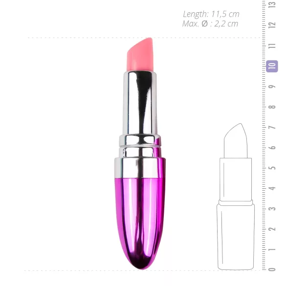 Easytoys - vibrator tip ruj rezistent la apă - roz