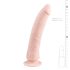 Easytoys - dildo cu ventuză din silicon 100% (21cm) - natural