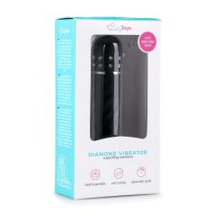 Easytoys Diamond Twirled - vibrator tija spiralată (negru)