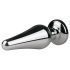 Easytoys - plug anal metalic tip con cu piatră roz - argintiu 3,5cm