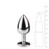 EasyToys Metal No.1 - dop anal în formă de con cu piatră roz (argintiu, 2,7 cm)