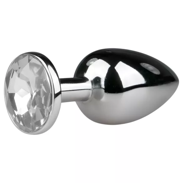 EasyToys - dop anal metalic (argintiu-alb)