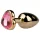 Easytoys - dop anal metalic - cu cristal roz auriu - 2,5cm