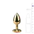 Easytoys - dop anal metalic - cu cristal roz auriu - 2,5cm