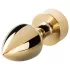 Easytoys - butt plug metalic cu coadă de vulpe - auriu/alb