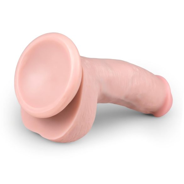 Easytoys - dildo cu ventuză și testicule - 15 cm - culoare naturală