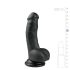 Easytoys - dildo cu ventuză și testicule - 15cm - negru
