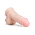 Easytoys - dildo cu ventuză, cu testicule - 17,5cm - culoare naturală