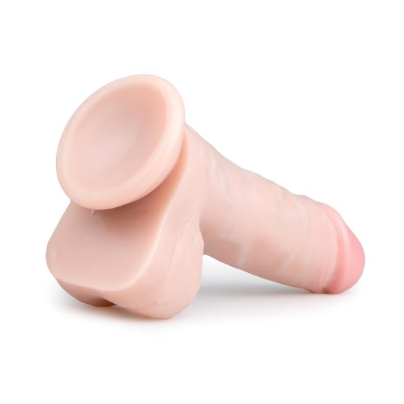 Easytoys - dildo cu ventuză, cu testicule - 17,5cm - culoare naturală