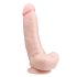 Easytoys - dildo cu ventuză și testicule - 20cm - culoare naturală