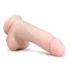 Easytoys - dildo cu ventuză și testicule - 20cm - culoare naturală