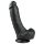 Easytoys - Dildo cu ventuză și testicule (20cm) - negru