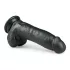Easytoys - dildo cu ventuză și testicule - 20cm - negru