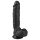 Easytoys - dildo cu ventuză și testicule - 22,5 cm - negru