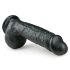 Easytoys - dildo cu ventuză și testicule - 22,5 cm - negru