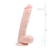 Easytoys - dildo mare cu ventuză și testicule - 26,5 cm - culoare naturală