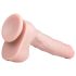 Easytoys - dildo mare cu ventuză și testicule (29,5cm) - culoare naturală