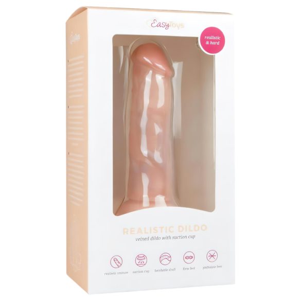 Easytoys - dildo realist cu ventuză - 15,5 cm - culoare natur