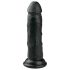 Easytoys - dildo realist cu ventuză - negru 15,5cm