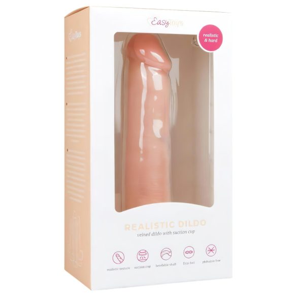 Easytoys - dildo realist cu ventuză - 20,5 cm - culoare naturală