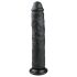 Easytoys - dildo mare cu ventuză - 28,5 cm - negru