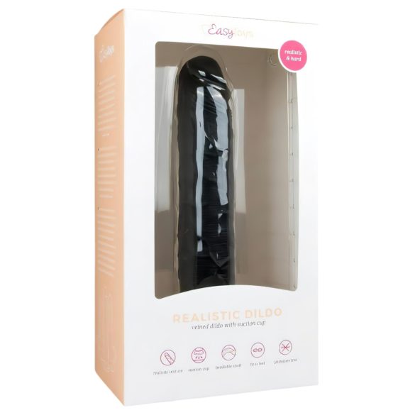 Easytoys - dildo mare cu ventuză - 28,5 cm - negru