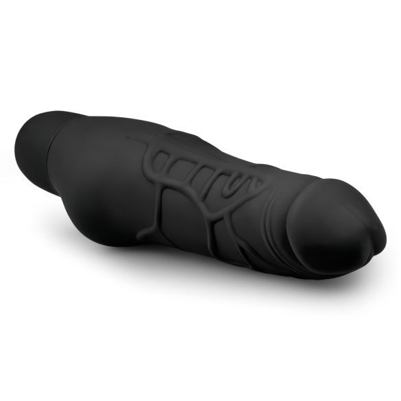 Easytoys - vibrator penis normal cu vibrații - silicon negru