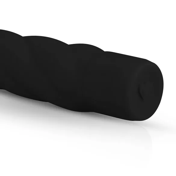 Easytoys Power Vibe - vibrator tip baghetă răsucită - silicon negru
