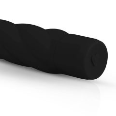   Easytoys Power Vibe - vibrator din silicon cu formă de tijă spiralată (negru)