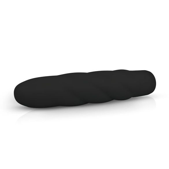 Easytoys Power Vibe - vibrator tip baghetă răsucită - silicon negru