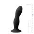 Easytoys - dildo negru cu ventuză și gland proeminent