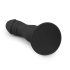 Easytoys - dildo negru cu ventuză și gland proeminent