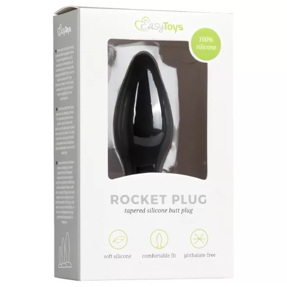 Easytoys - plug anal mic - silicon negru