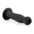 Easytoys - dildo anal cu ventuză - texturat - silicon negru 14cm