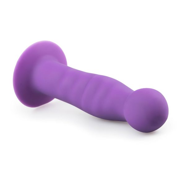 Easytoys - dildo ondulat cu ventuză - silicon mov