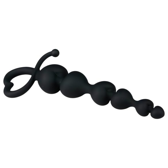 EasyToys - dildo anal cu bile - silicon negru