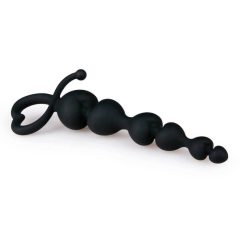 EasyToys - dildo anal cu mărgele (negru)