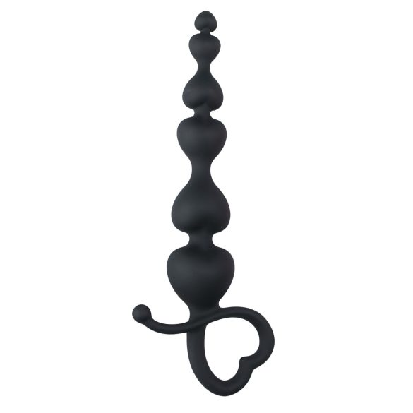 EasyToys - dildo anal cu bile - silicon negru