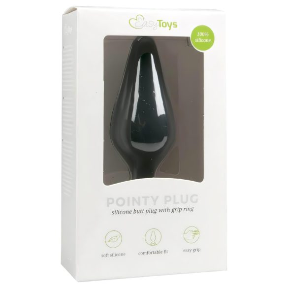 Easytoys Pointy Plug S - plug anal (negru) - mic