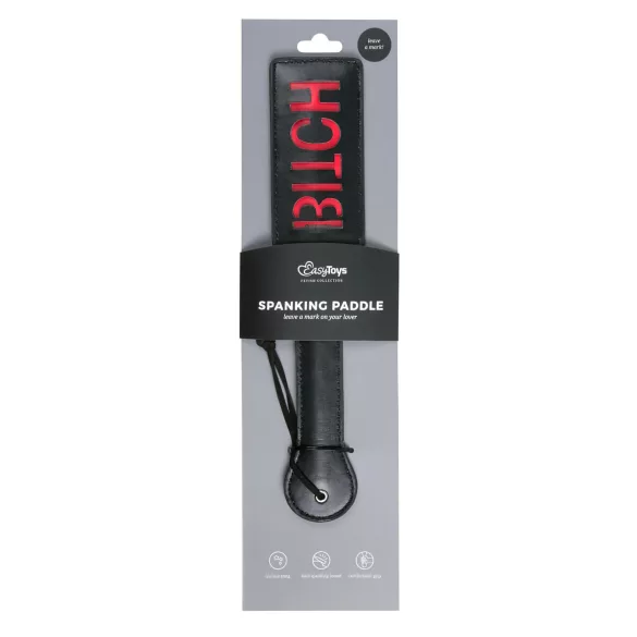 Easytoys Bitch - paletă din piele ecologică - negru