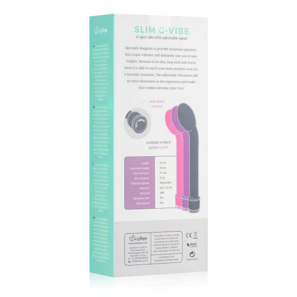 Easytoys - Vibrator punctul G subțire - silicon roz