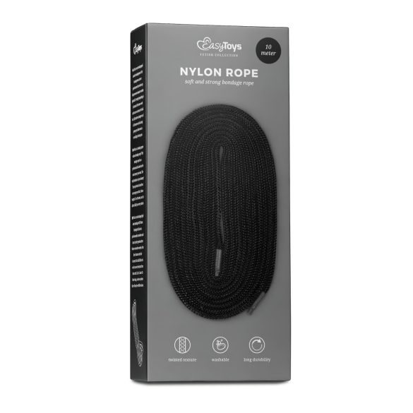 Easytoys Rope - frânghie bondage (10m) - neagră