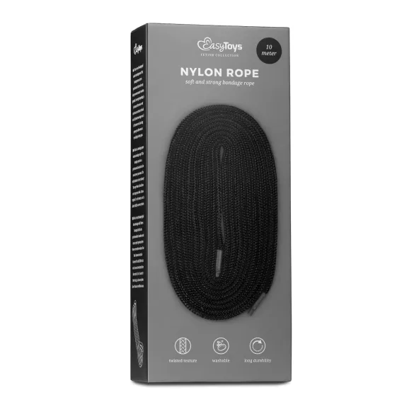 Easytoys Rope - frânghie de bondage (10 m, neagră)