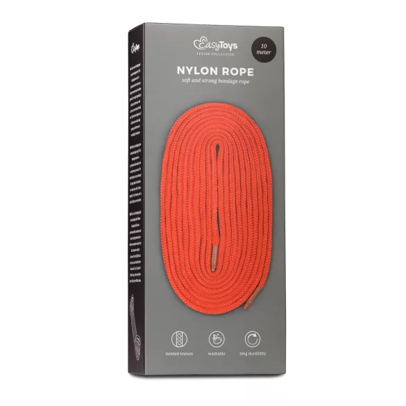 Easytoys Rope - frânghie de bondage (10 m, roșie)