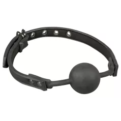 EasyToys - bâtă cu bile de silicon pentru gură (negru)