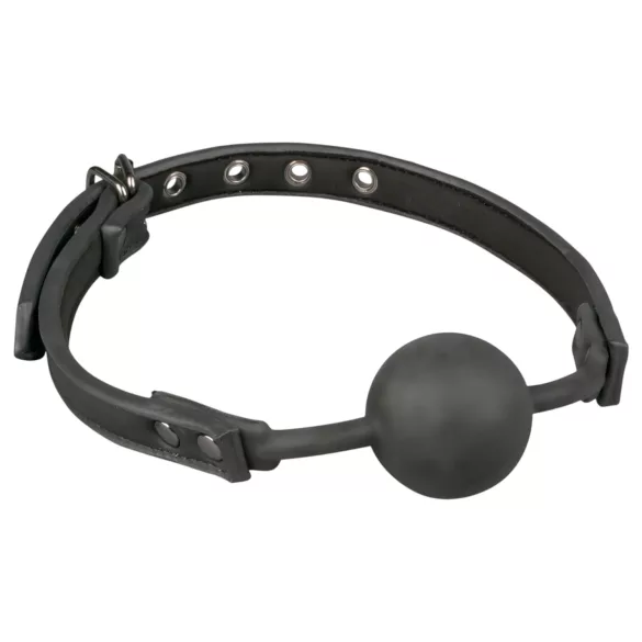 EasyToys - bâtă cu bile de silicon pentru gură (negru)