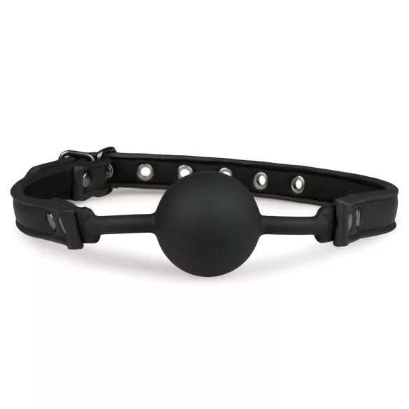 EasyToys - bâtă cu bile de silicon pentru gură (negru)