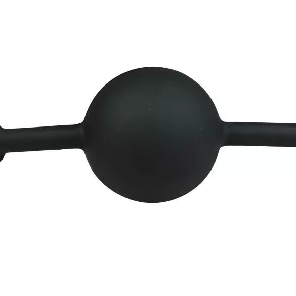 EasyToys - bâtă cu bile de silicon pentru gură (negru)