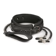   Easytoys - set cleme pentru sfârcuri, zgardă și lesă - 4 piese